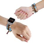 Uhrenarmband mit Elefantenanhänger und Perlen, für Apple Watch 2 (42 mm), Apple Watch 2 (38 mm), Apple Watch (42 mm) und Apple Watch (38 mm)