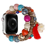 Uhrenarmband mit Elefantenanhänger und Perlen, für Apple Watch 2 (42 mm), Apple Watch 2 (38 mm), Apple Watch (42 mm) und Apple Watch (38 mm)