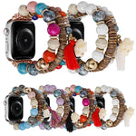 Uhrenarmband mit Elefantenanhänger und Perlen, für Apple Watch 2 (42 mm), Apple Watch 2 (38 mm), Apple Watch (42 mm) und Apple Watch (38 mm)