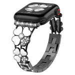 Petal-Metall-Diamant-Armband, für Apple Watch SE 2023 44mm, für Apple Watch Ultra 49mm, für Apple Watch 8 41mm, für Apple Watch 8 45mm, für Apple Watch 7 41mm, für Apple Watch 7 45mm, für Apple Watch SE 2023 40mm, für Apple Watch SE 2022 40mm