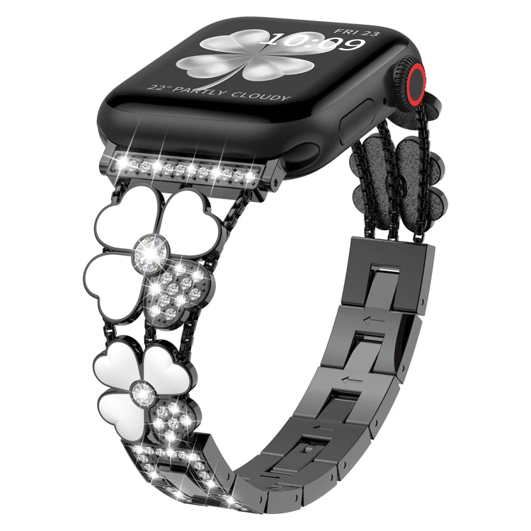 Petal-Metall-Diamant-Armband, für Apple Watch SE 2023 44mm, für Apple Watch Ultra 49mm, für Apple Watch 8 41mm, für Apple Watch 8 45mm, für Apple Watch 7 41mm, für Apple Watch 7 45mm, für Apple Watch SE 2023 40mm, für Apple Watch SE 2022 40mm