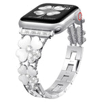 Petal-Metall-Diamant-Armband, für Apple Watch SE 2023 44mm, für Apple Watch Ultra 49mm, für Apple Watch 8 41mm, für Apple Watch 8 45mm, für Apple Watch 7 41mm, für Apple Watch 7 45mm, für Apple Watch SE 2023 40mm, für Apple Watch SE 2022 40mm