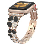 Petal-Metall-Diamant-Armband, für Apple Watch SE 2023 44mm, für Apple Watch Ultra 49mm, für Apple Watch 8 41mm, für Apple Watch 8 45mm, für Apple Watch 7 41mm, für Apple Watch 7 45mm, für Apple Watch SE 2023 40mm, für Apple Watch SE 2022 40mm