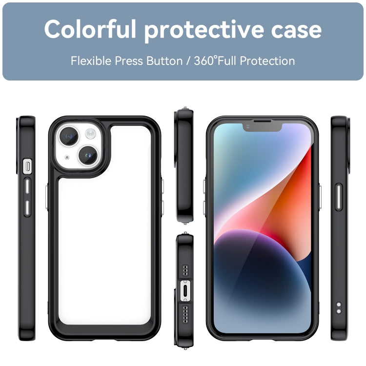 Bunte Serie Acryl + TPU Handyhülle, für iPhone 15