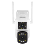 ESCAM PT210 2x3MP Dual-Objektiv-Kamera mit Dual-Screen-Monitor, WLAN-Funktion, Unterstützung für Zwei-Wege-Sprach- und Bewegungserkennung sowie Cloud-Speicherung, PT210