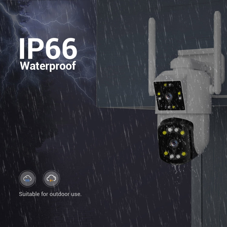 ESCAM PT210 2x3MP Dual-Objektiv-Kamera mit Dual-Screen-Monitor, WLAN-Funktion, Unterstützung für Zwei-Wege-Sprach- und Bewegungserkennung sowie Cloud-Speicherung, PT210