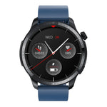 T52 1,39 Zoll IP67 Wasserdichte Smartwatch mit Silikonarmband, unterstützt Bluetooth-Anrufe, Blutsauerstoff- und Körpertemperaturmessung, Silikonarmband (Blau), Silikonarmband (Schwarz), Lederarmband (Rot)