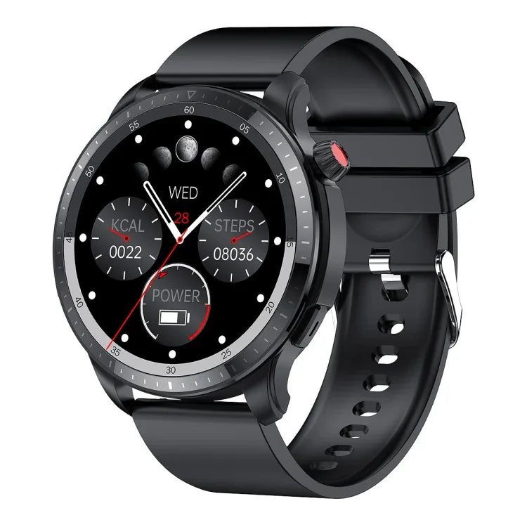 T52 1,39 Zoll IP67 Wasserdichte Smartwatch mit Silikonarmband, unterstützt Bluetooth-Anrufe, Blutsauerstoff- und Körpertemperaturmessung, Silikonarmband (Blau), Silikonarmband (Schwarz), Lederarmband (Rot)