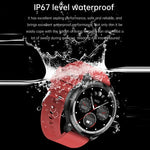 T52 1,39 Zoll IP67 Wasserdichte Smartwatch mit Silikonarmband, unterstützt Bluetooth-Anrufe, Blutsauerstoff- und Körpertemperaturmessung, Silikonarmband (Blau), Silikonarmband (Schwarz), Lederarmband (Rot)