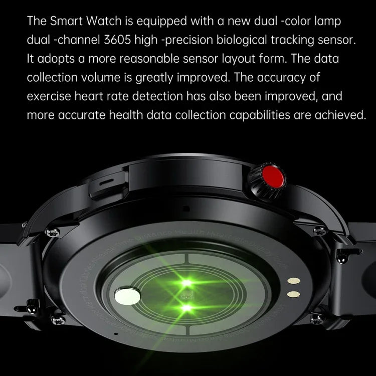 T52 1,39 Zoll IP67 Wasserdichte Smartwatch mit Silikonarmband, unterstützt Bluetooth-Anrufe, Blutsauerstoff- und Körpertemperaturmessung, Silikonarmband (Blau), Silikonarmband (Schwarz), Lederarmband (Rot)