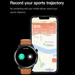 T52 1,39 Zoll IP67 Wasserdichte Smartwatch mit Silikonarmband, unterstützt Bluetooth-Anrufe, Blutsauerstoff- und Körpertemperaturmessung, Silikonarmband (Blau), Silikonarmband (Schwarz), Lederarmband (Rot)