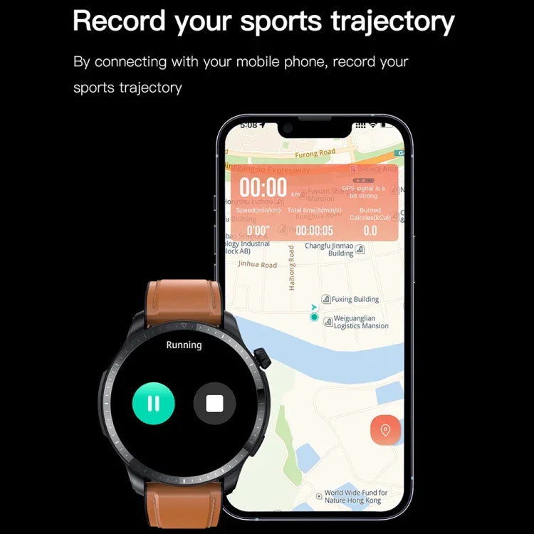 T52 1,39 Zoll IP67 Wasserdichte Smartwatch mit Silikonarmband, unterstützt Bluetooth-Anrufe, Blutsauerstoff- und Körpertemperaturmessung, Silikonarmband (Blau), Silikonarmband (Schwarz), Lederarmband (Rot)