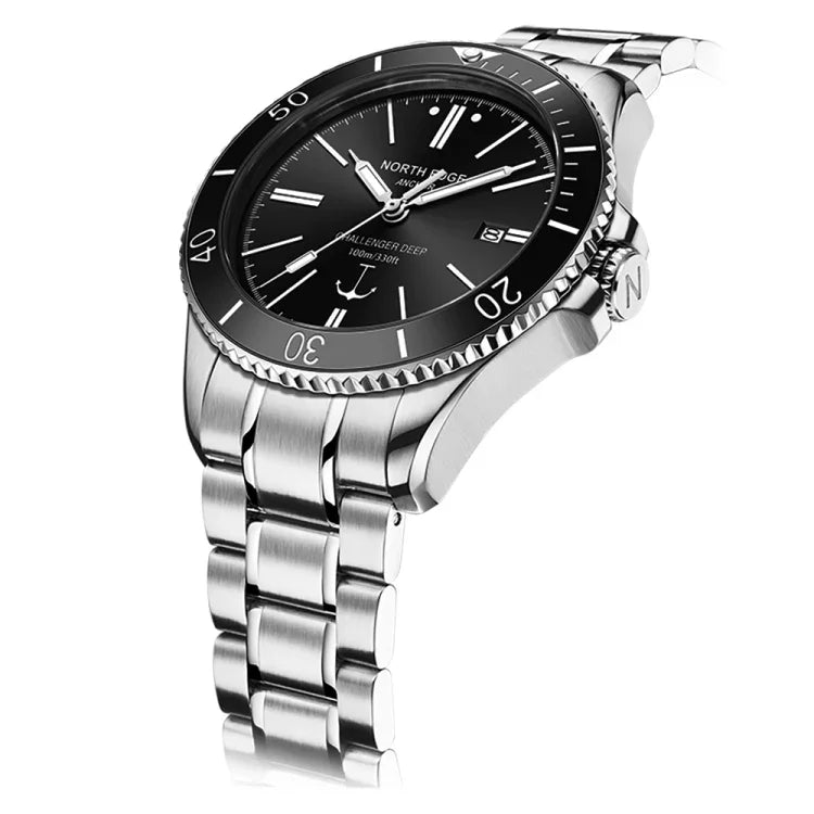 NORTH EDGE ANCHOR Herren Mechanische Outdoor-Uhr, 100 m wasserdicht, ANCHOR