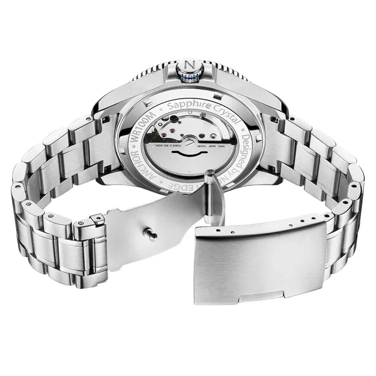 NORTH EDGE ANCHOR Herren Mechanische Outdoor-Uhr, 100 m wasserdicht, ANCHOR