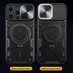 CD-Textur Schiebe-Kameraschutz Magnetischer Halter Handyhülle, für iPhone 14 Pro Max, für iPhone 13 Pro Max, für iPhone 13 Pro, für iPhone 13, für iPhone 12, für iPhone 12 Pro Max, für iPhone 12 Pro, für iPhone 11 Pro Max