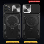 CD Textur Sliding Camshield Magnetische Halterung Handyhülle, Für iPhone 11, Für iPhone 11 Pro