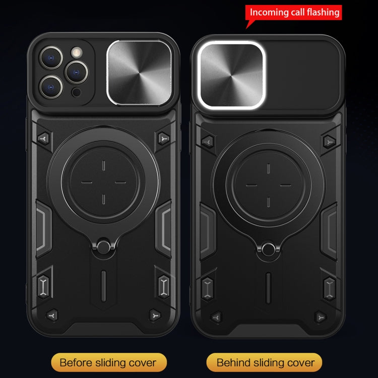 CD Textur Sliding Camshield Magnetische Halterung Handyhülle, Für iPhone 11, Für iPhone 11 Pro