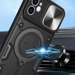 CD Textur Sliding Camshield Magnetische Halterung Handyhülle, Für iPhone 11, Für iPhone 11 Pro