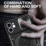 CD Textur Sliding Camshield Magnetische Halterung Handyhülle, Für iPhone 11, Für iPhone 11 Pro
