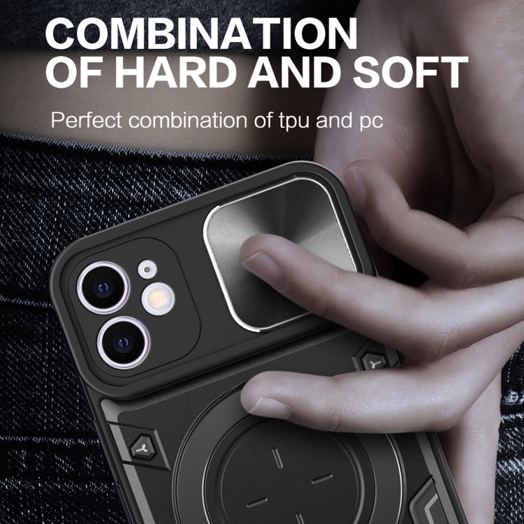 CD Textur Sliding Camshield Magnetische Halterung Handyhülle, Für iPhone 11, Für iPhone 11 Pro