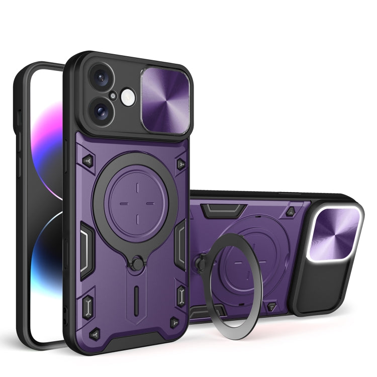 CD-Textur Schiebbares Camshield Magnetisches Halterung Handyhülle, Für iPhone 17e / 16e, Für iPhone 17 Pro Max, Für iPhone 17 Pro, Für iPhone 17, Für iPhone Air, Für iPhone 16 Pro Max, Für iPhone 16 Pro, Für iPhone 16 Plus