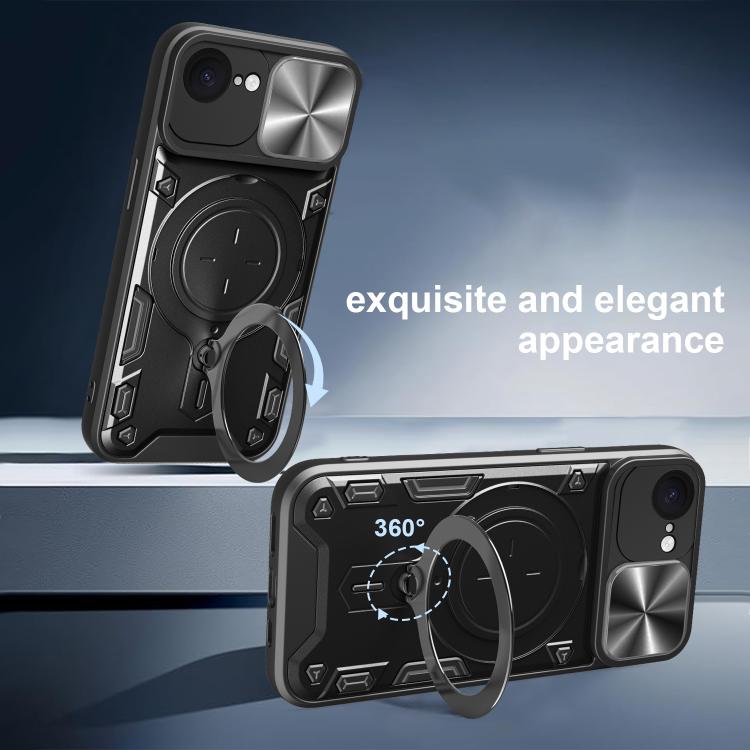 CD-Textur Schiebbares Camshield Magnetisches Halterung Handyhülle, Für iPhone 17e / 16e, Für iPhone 17 Pro Max, Für iPhone 17 Pro, Für iPhone 17, Für iPhone Air, Für iPhone 16 Pro Max, Für iPhone 16 Pro, Für iPhone 16 Plus