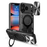 CD-Textur Schiebbares Camshield Magnetisches Halterung Handyhülle, Für iPhone 17e / 16e, Für iPhone 17 Pro Max, Für iPhone 17 Pro, Für iPhone 17, Für iPhone Air, Für iPhone 16 Pro Max, Für iPhone 16 Pro, Für iPhone 16 Plus