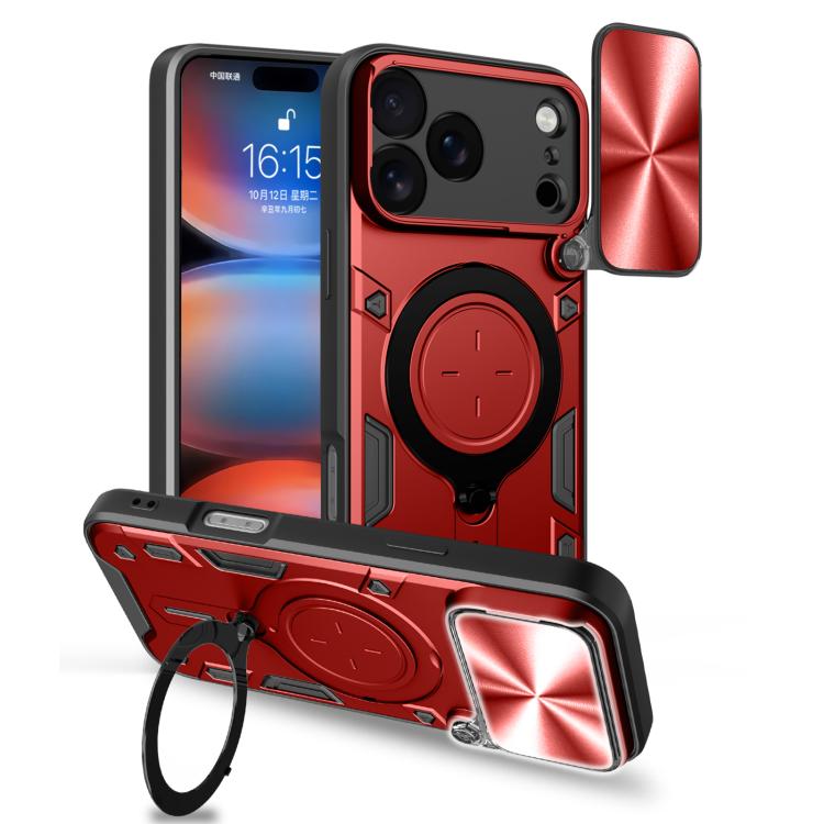 CD-Textur Schiebbares Camshield Magnetisches Halterung Handyhülle, Für iPhone 17e / 16e, Für iPhone 17 Pro Max, Für iPhone 17 Pro, Für iPhone 17, Für iPhone Air, Für iPhone 16 Pro Max, Für iPhone 16 Pro, Für iPhone 16 Plus