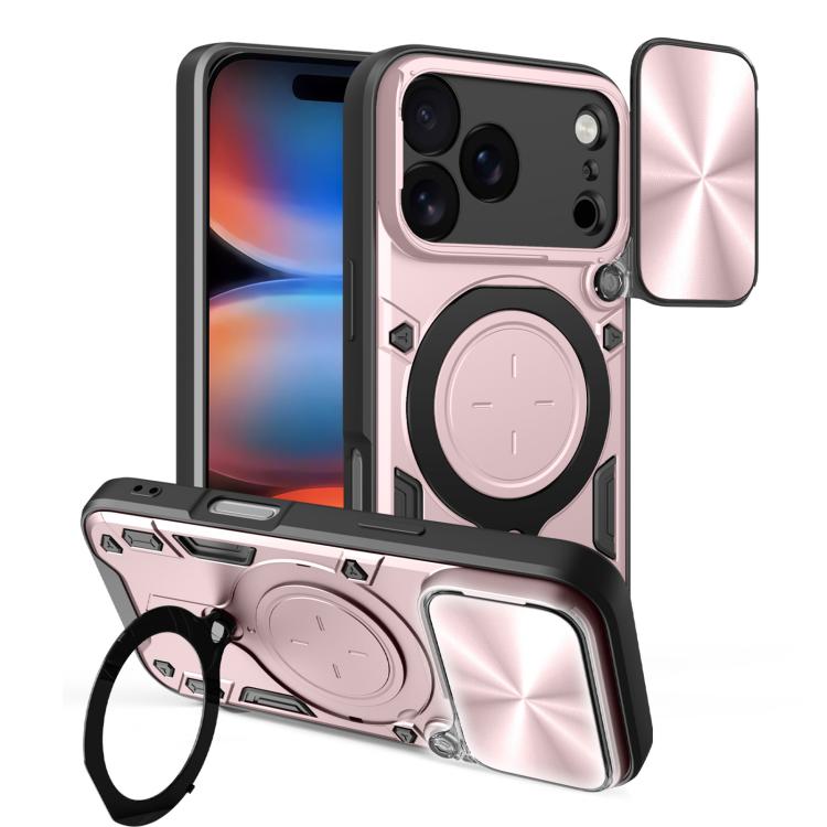 CD-Textur Schiebbares Camshield Magnetisches Halterung Handyhülle, Für iPhone 17e / 16e, Für iPhone 17 Pro Max, Für iPhone 17 Pro, Für iPhone 17, Für iPhone Air, Für iPhone 16 Pro Max, Für iPhone 16 Pro, Für iPhone 16 Plus