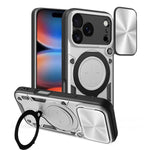 CD-Textur Schiebbares Camshield Magnetisches Halterung Handyhülle, Für iPhone 17e / 16e, Für iPhone 17 Pro Max, Für iPhone 17 Pro, Für iPhone 17, Für iPhone Air, Für iPhone 16 Pro Max, Für iPhone 16 Pro, Für iPhone 16 Plus