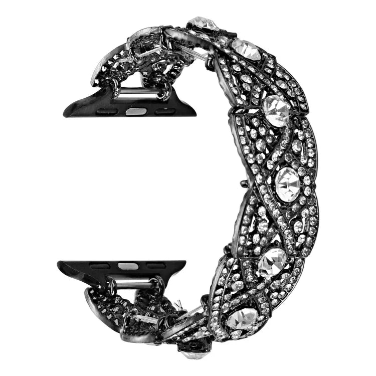 Diamanten-Twist-Metallarmband, für Apple Watch 7 41mm, für Apple Watch 7 45mm, für Apple Watch SE 40mm, für Apple Watch SE 44mm, für Apple Watch 6 40mm, für Apple Watch 6 44mm, für Apple Watch 5 44mm, für Apple Watch 5 40mm, für Apple Watch 4 44mm   ...