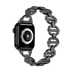 Metallarmband mit Leiterverschluss, passend für Apple Watch Ultra 49 mm, Apple Watch 8 41 mm, Apple Watch 8 45 mm, Apple Watch SE 2022 40 mm, Apple Watch SE 2022 44 mm, Apple Watch 7 41 mm, Apple Watch 7 45 mm, Apple Watch SE 40 mm ...