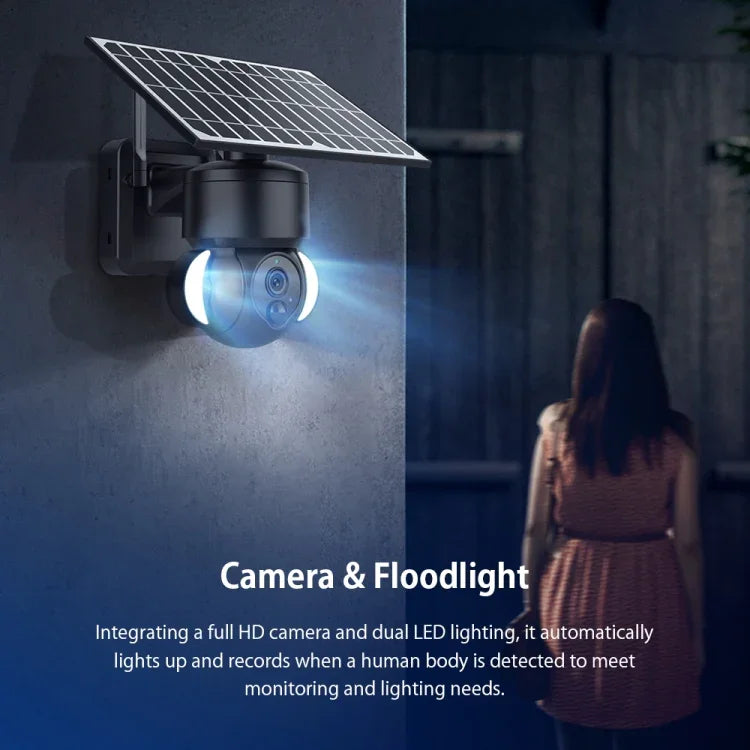 SHIWOJIA IP66 Wasserdichte 4G 3MP Solar-Dome-IP-Kamera, Zwei-Wege-Audio, PIR-Bewegungserkennung und Nachtsicht, EU, AU, USA