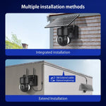 SHIWOJIA IP66 Wasserdichte 4G 3MP Solar-Dome-IP-Kamera, Zwei-Wege-Audio, PIR-Bewegungserkennung und Nachtsicht, EU, AU, USA