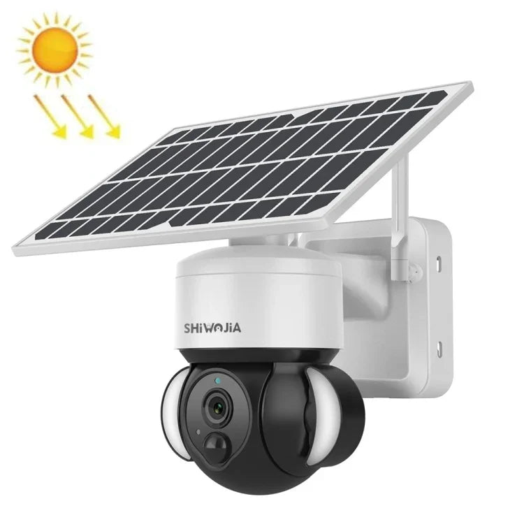 SHIWOJIA IP66 Wasserdichte 4G 3MP Solar-Dome-IP-Kamera, Zwei-Wege-Audio, PIR-Bewegungserkennung und Nachtsicht, EU, AU, USA