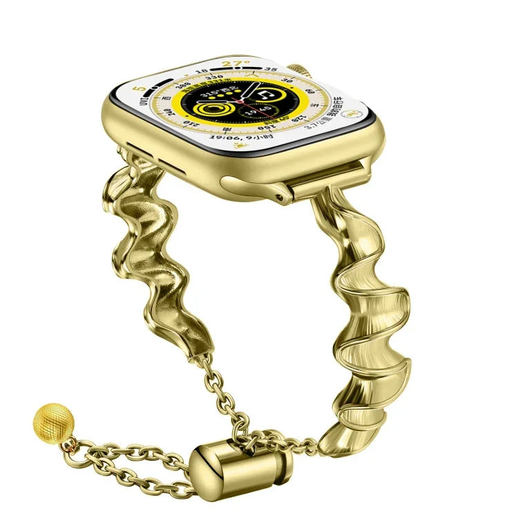 Metallarmband mit Wellenmuster, für Apple Watch 2 (42 mm), Apple Watch 2 (38 mm), Apple Watch (42 mm) und Apple Watch (38 mm)