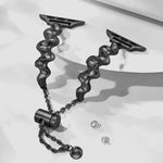 Metallarmband mit Wellenmuster, für Apple Watch 2 (42 mm), Apple Watch 2 (38 mm), Apple Watch (42 mm) und Apple Watch (38 mm)