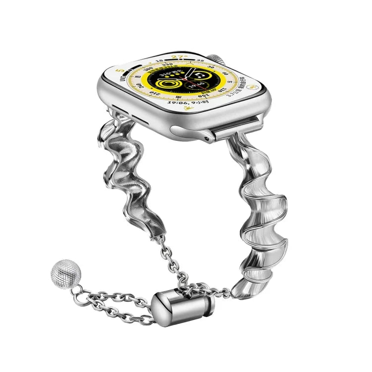 Metallarmband mit Wellenmuster, für Apple Watch 2 (42 mm), Apple Watch 2 (38 mm), Apple Watch (42 mm) und Apple Watch (38 mm)