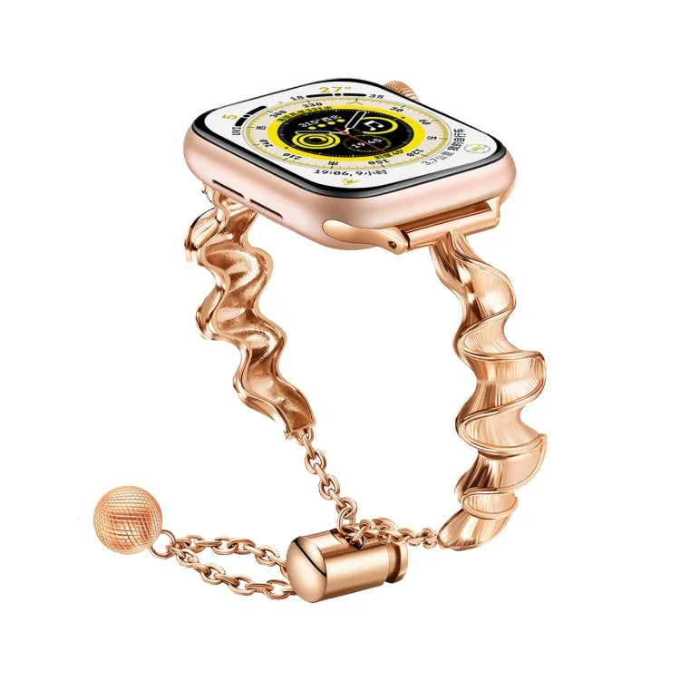 Metallarmband mit Wellenmuster, für Apple Watch 2 (42 mm), Apple Watch 2 (38 mm), Apple Watch (42 mm) und Apple Watch (38 mm)