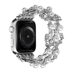 Four-leaf Bead Metal Watch Band, For Apple Watch 6 40mm, For Apple Watch 6 44mm, For Apple Watch 5 44mm, For Apple Watch 5 40mm, For Apple Watch 4 44mm, For Apple Watch 4 40mm, For Apple Watch 3 38mm, For Apple Watch 3 42mm, For Apple Watch 2 42mm     ...