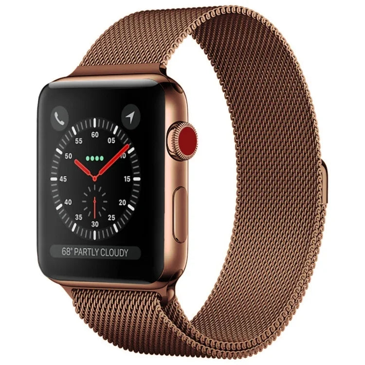Magnetisches Edelstahl-Armband im Milanaise-Stil für Apple Watch Series 5 &amp; 4 (40 mm) / 3 &amp; 2 &amp; 1 (38 mm), 5 &amp; 4 (44 mm) / 3 &amp; 2 &amp; 1 (42 mm)