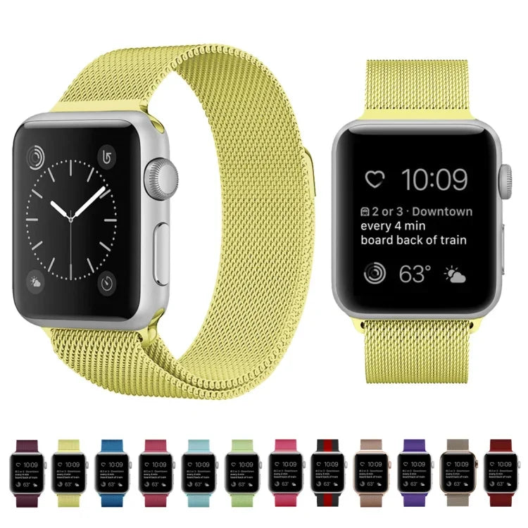 Magnetisches Edelstahl-Armband im Milanaise-Stil für Apple Watch Series 5 &amp; 4 (40 mm) / 3 &amp; 2 &amp; 1 (38 mm), 5 &amp; 4 (44 mm) / 3 &amp; 2 &amp; 1 (42 mm)