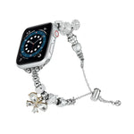 Perlenarmband Metall Uhrenarmband, für Apple Watch 8 45mm, für Apple Watch SE 2022 40mm, für Apple Watch SE 2022 44mm, für Apple Watch 7 41mm, für Apple Watch 7 45mm, für Apple Watch SE 40mm, für Apple Watch SE 44mm, für Apple Watch 6 40mm