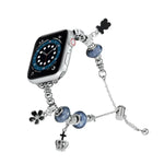 Perlenarmband Metall Uhrenarmband, für Apple Watch 8 45mm, für Apple Watch SE 2022 40mm, für Apple Watch SE 2022 44mm, für Apple Watch 7 41mm, für Apple Watch 7 45mm, für Apple Watch SE 40mm, für Apple Watch SE 44mm, für Apple Watch 6 40mm