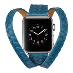 Hochwertiges Lederarmband mit geprägter Krone, passend für Apple Watch Series 5 &amp; 4 (40 mm), 3, 2 &amp; 1 (38 mm) und Apple Watch Series 7 (45 mm), 6, SE, 5 &amp; 4 (44 mm) sowie 3, 2 &amp; 1 (42 mm).