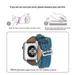 Hochwertiges Lederarmband mit geprägter Krone, passend für Apple Watch Series 5 &amp; 4 (40 mm), 3, 2 &amp; 1 (38 mm) und Apple Watch Series 7 (45 mm), 6, SE, 5 &amp; 4 (44 mm) sowie 3, 2 &amp; 1 (42 mm).