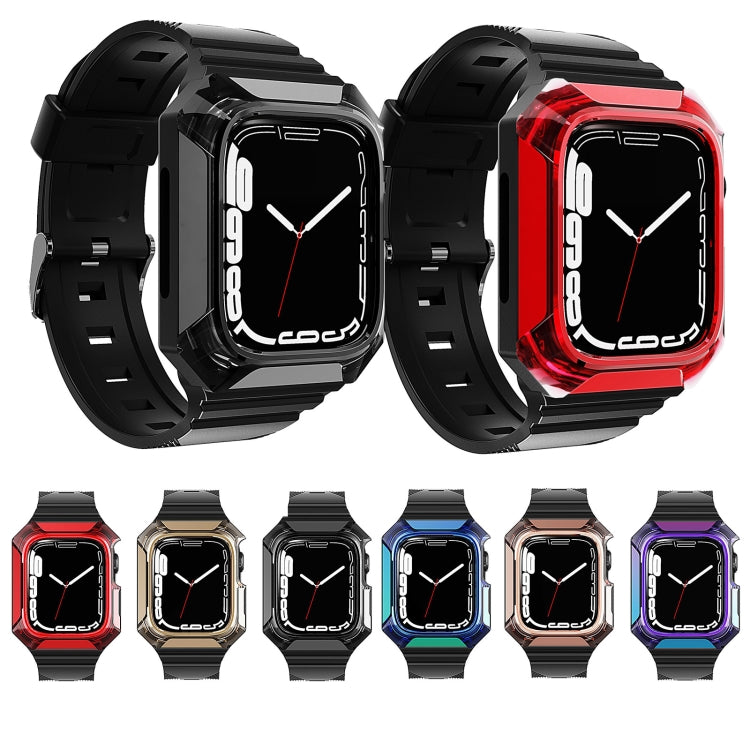 Integrierte Armor Case TPU-Uhrenarmband, Für Apple Watch SE 2025 / 2023 44mm, Für Apple Watch SE 2025 / 2023 40mm, Für Apple Watch Series 11 / 10 42mm, Für Apple Watch Ultra 3 / 2 49mm, Für Apple Watch 9 45mm, Für Apple Watch 9 41mm