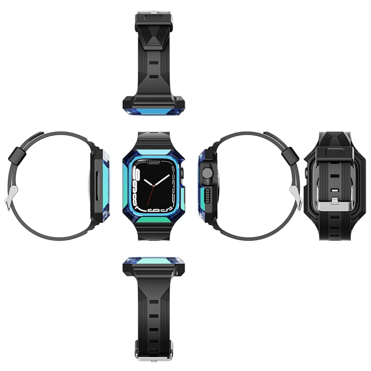 Integrierte Armor Case TPU-Uhrenarmband, Für Apple Watch SE 2025 / 2023 44mm, Für Apple Watch SE 2025 / 2023 40mm, Für Apple Watch Series 11 / 10 42mm, Für Apple Watch Ultra 3 / 2 49mm, Für Apple Watch 9 45mm, Für Apple Watch 9 41mm