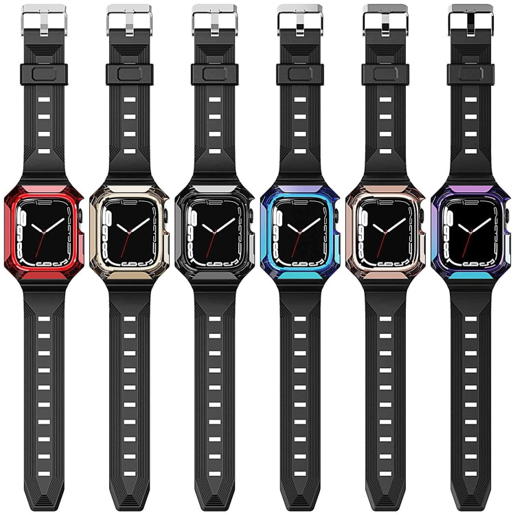 Integrierte Armor Case TPU-Uhrenarmband, Für Apple Watch SE 2025 / 2023 44mm, Für Apple Watch SE 2025 / 2023 40mm, Für Apple Watch Series 11 / 10 42mm, Für Apple Watch Ultra 3 / 2 49mm, Für Apple Watch 9 45mm, Für Apple Watch 9 41mm