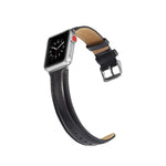 Armband aus hochwertigem Vollnarbenleder mit Crazy-Horse-Textur, passend für Apple Watch Series 7 (41 mm), 6, SE, 5, 4 (40 mm), 3, 2, 1 (38 mm) und Series 7 (45 mm), 6, SE, 5, 4 (44 mm) sowie 3, 2, 1 (42 mm).